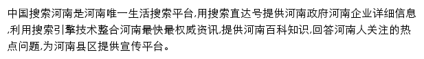 中国搜索河南频道网站详情