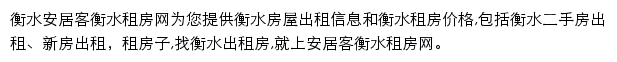 安居客衡水租房网网站详情