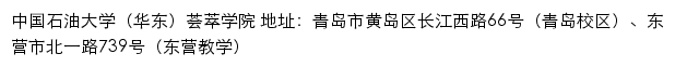 中国石油大学（华东）荟萃学院网站详情