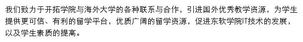 成都东软学院国际教育学院网站详情