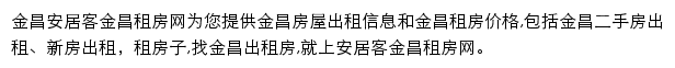 安居客金昌租房网网站详情