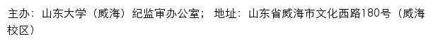 山东大学（威海）纪监审办公室网站详情