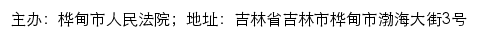 桦甸市人民法院司法公开网网站详情