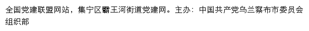 集宁区霸王河街道党建网网站详情