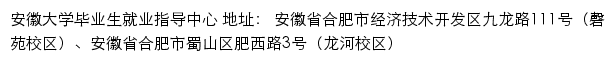 安徽大学就业信息网网站详情