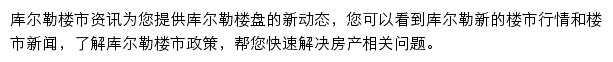 安居客库尔勒楼市资讯网站详情