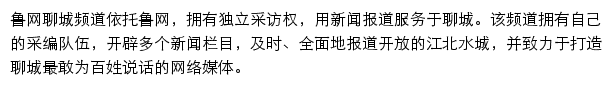 鲁网聊城频道网站详情