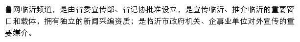 鲁网临沂频道网站详情