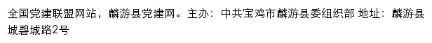 麟游县党建网（中共宝鸡市麟游县委组织部）网站详情