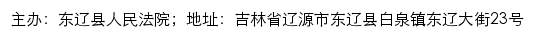 东辽县人民法院司法公开网网站详情