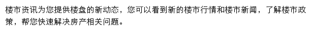 安居客楼市资讯网站详情