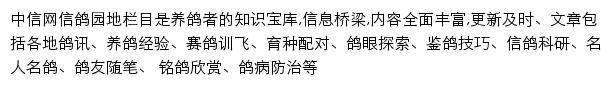 中信网信鸽园地网站详情