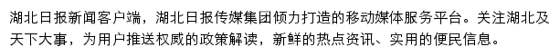 湖北日报新闻客户端网站详情