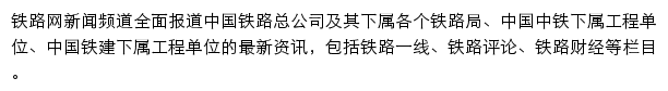 铁路网新闻频道网站详情