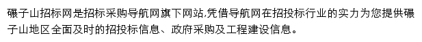 碾子山招标采购导航网网站详情