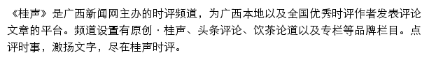 广西新闻网评论频道网站详情