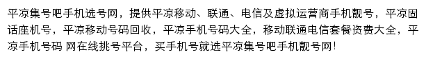 平凉集号吧网站详情