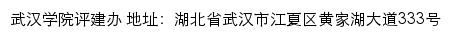 武汉学院本科教学评估工作网网站详情