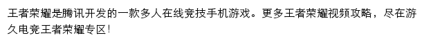 游久电竞王者荣耀专区网站详情