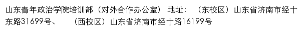 山东青年政治学院培训部（对外合作办公室）网站详情