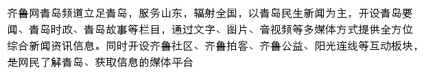 青岛齐鲁网网站详情