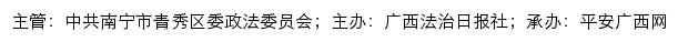 平安青秀网（中共南宁市青秀区委政法委员会）网站详情