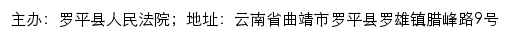 罗平县人民法院司法信息网网站详情