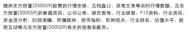 东方财富网行情中心网站详情