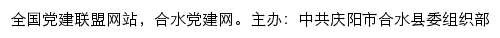 合水党建网（中共庆阳市合水县委组织部）网站详情