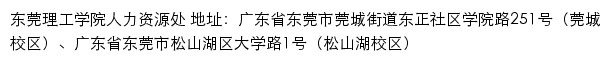 东莞理工学院人力资源处网站详情