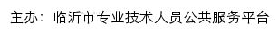 临沂市专业技术人员公共服务平台网站详情