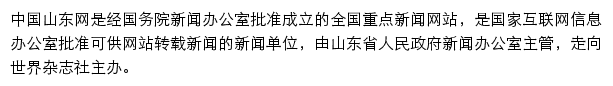 中国山东网专题网站详情