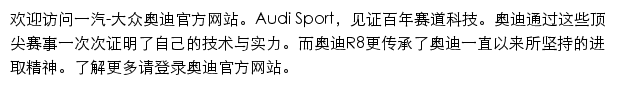 Audi Sport网站详情