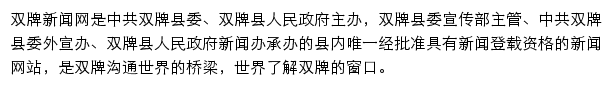 双牌新闻网网站详情