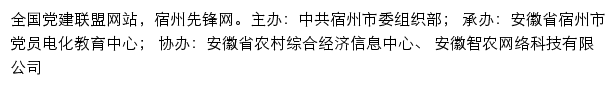 宿州先锋网（中共宿州市委组织部）网站详情