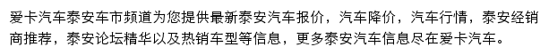 泰安汽车网网站详情