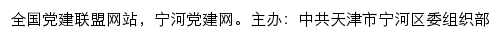 宁河党建网（中共天津市宁河区委组织部）网站详情