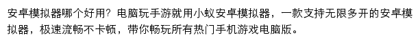 叶子猪小蚁安卓模拟器网站详情