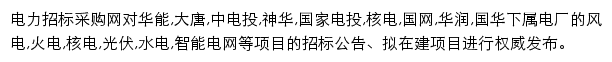 电力招标采购网网站详情