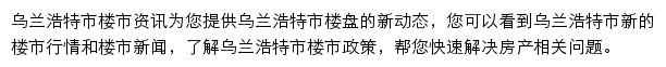 安居客乌兰浩特市楼市资讯网站详情