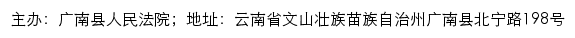 广南县人民法院司法信息网网站详情