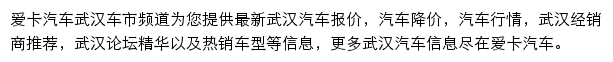 武汉汽车网网站详情