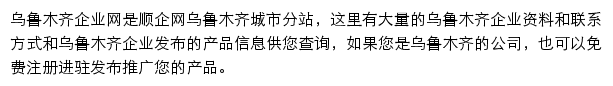 乌鲁木齐企业网网站详情