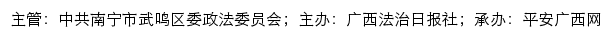 平安武鸣网（中共南宁市武鸣区委政法委员会）网站详情