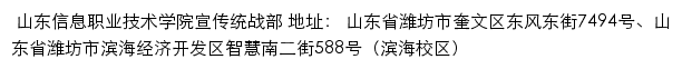 山东信息职业技术学院宣传统战部网站详情