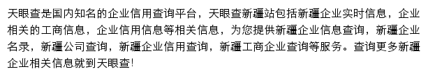 新疆天眼查网站详情