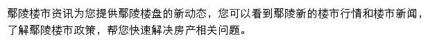 安居客鄢陵楼市资讯网站详情