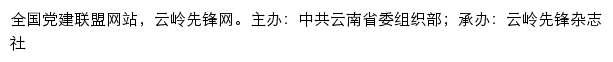 云岭先锋网（中共云南省委组织部）网站详情