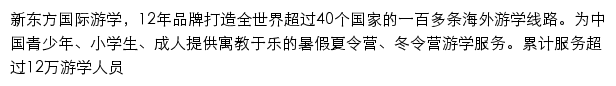 新东方国际游学网站详情