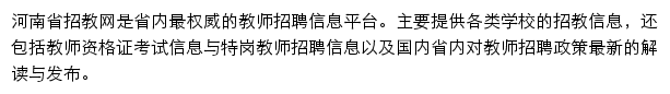 河南省招教网网站详情